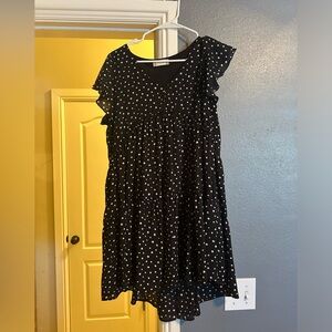 Cute black with white polka dots